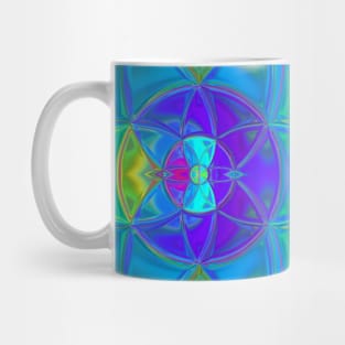 Mosaic Kaleidoscope Flower Rainbow Mug